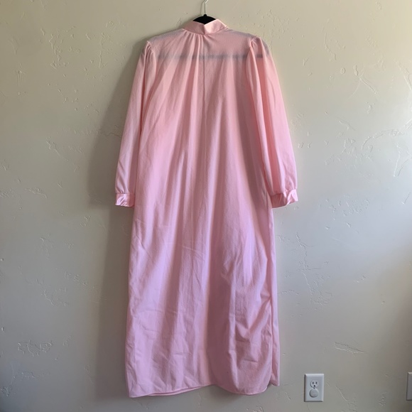Vintage Suzanne Beth fleece nightgown tie front size L - Picture 4 of 12